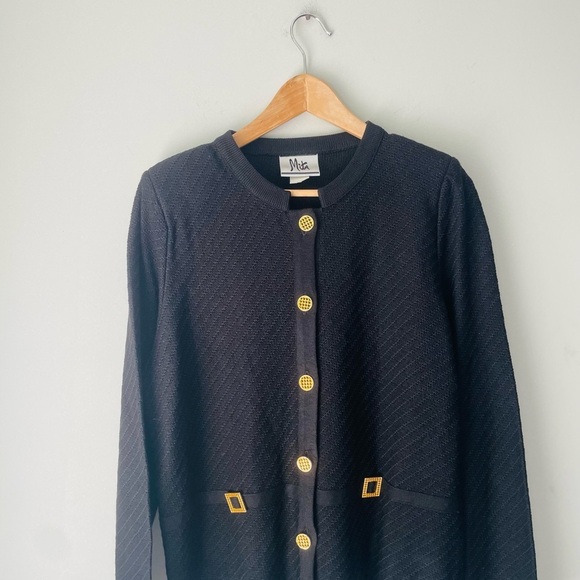 Mita Sweaters - Mita Vintage Black Cardigan RARE